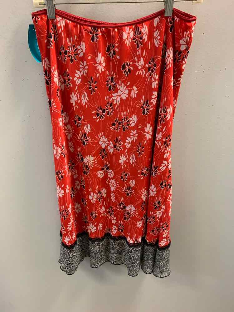 JONATHAN MARTIN Dresses and Skirts Size L RED/WHT/BLK Floral Skirt