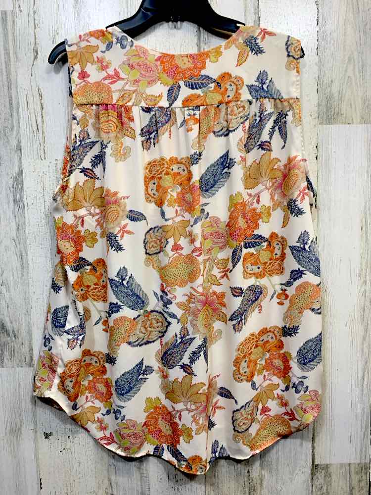 PRE-OWNED ANTIBES BLANC Tops Size XL ORANGE/PINK/BLUE/LIME GREEN TANK TOP Blouse