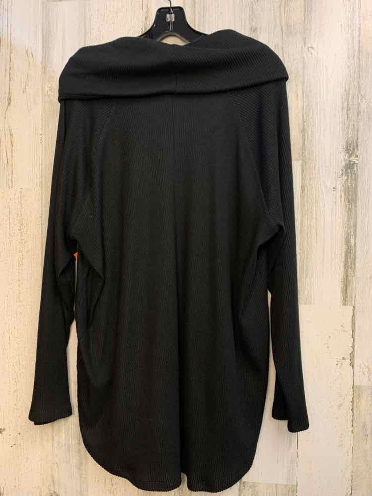 PRE-OWNED TERRA & SKY PLUS SIZES Size 2X BLK LONG SLEEVES TOP/COWL NECK SWEATER