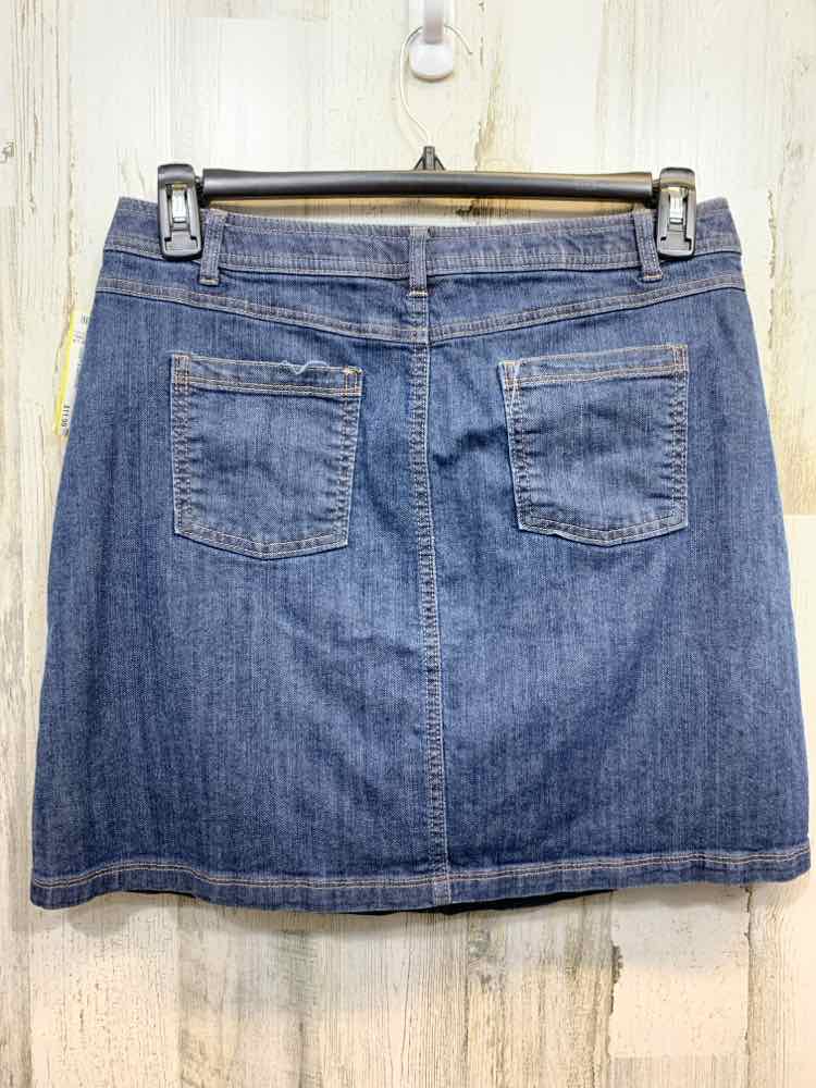 PRE-OWNED CROFT & BARROW 10 Dresses and Skirts DENIM BLUE Solid MINI Mini/DENIM