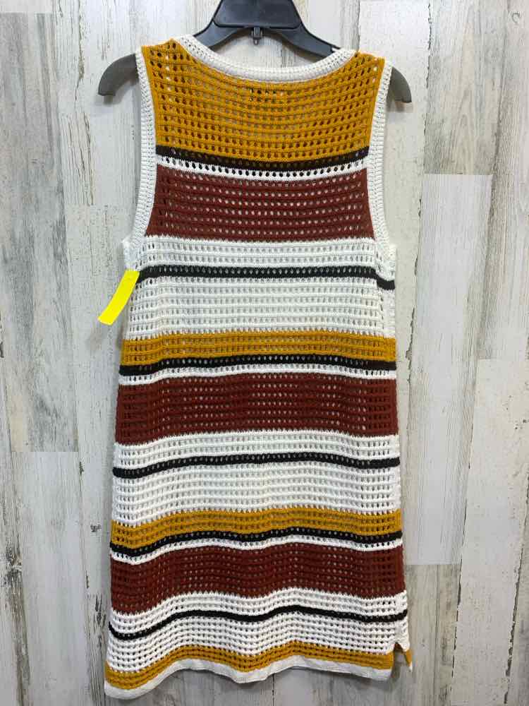 PRE-OWNED NINE WEST Dresses and Skirts Size L BROWN/MUSTARD/WHITE/BLACK Dress/CR