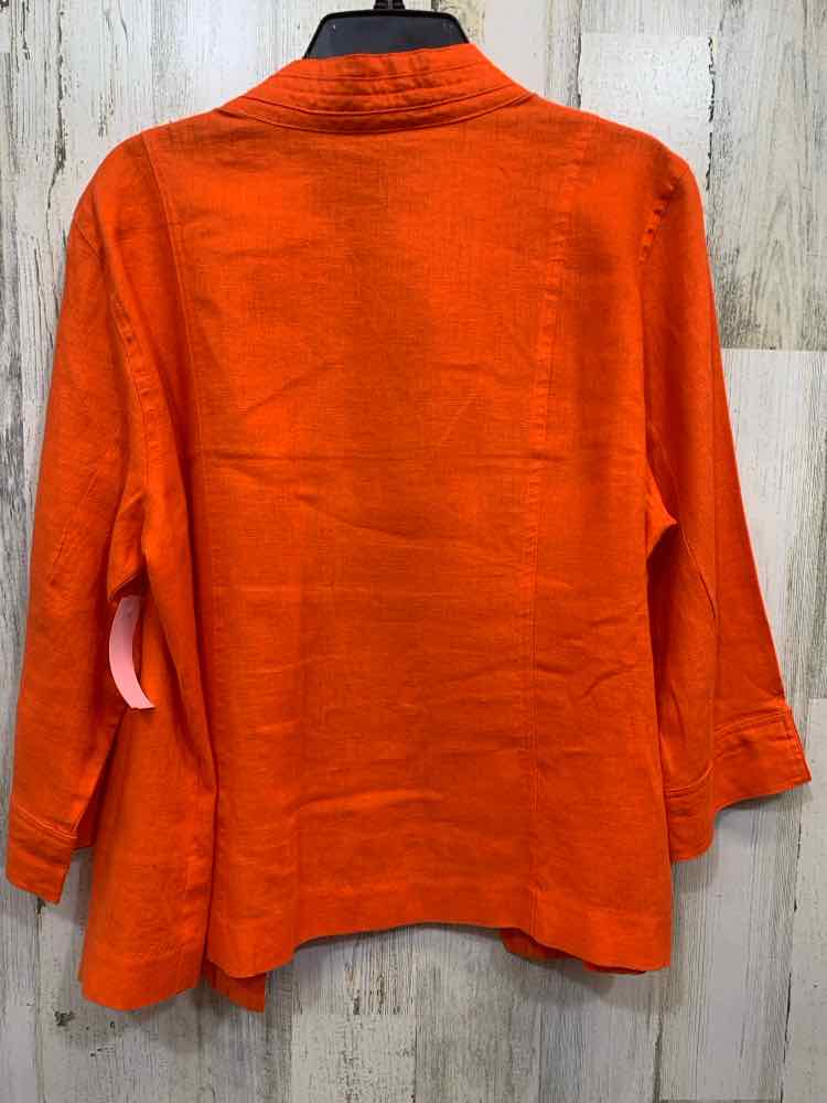 PRE-OWNED MULTIPLES JACKETS / COATS Size XL Orange Solid JACKET Jacket/ORANGE LI