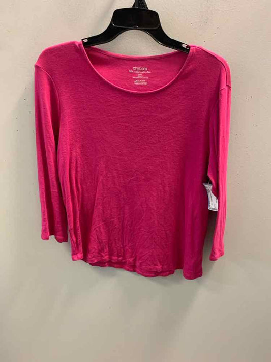 CHICOS Tops Size 2 Pink TOP