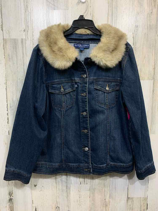 PRE-OWNED BANDOLINO JACKETS / COATS Size 1X Blue Denim LONG SLEEVE Jacket