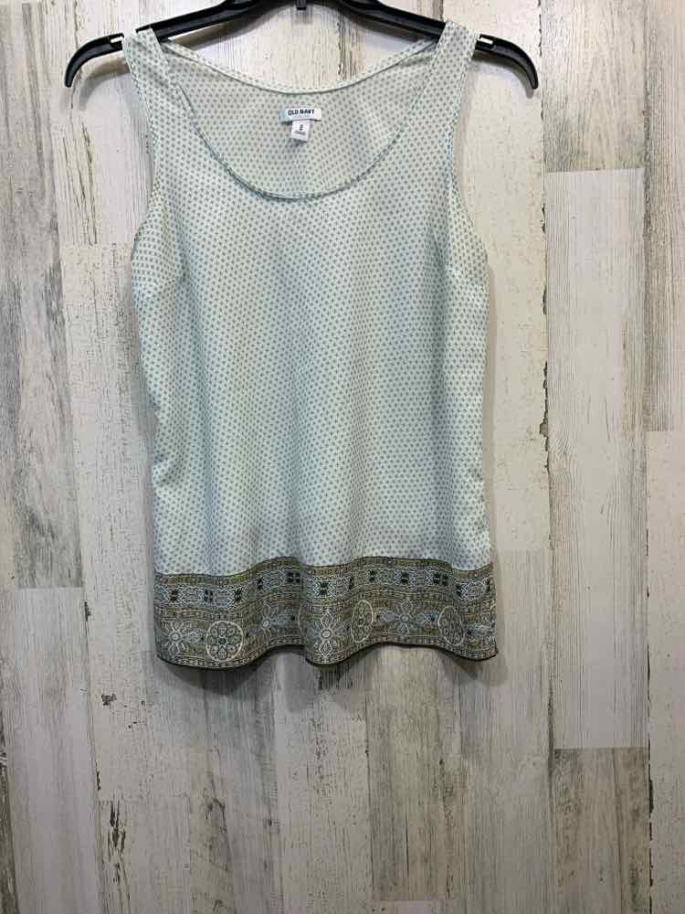 PRE-OWNED OLD NAVY Tops Size M BABY BLUE/GRAY CROSS TANK TOP Blouse/CROSS & MEDA