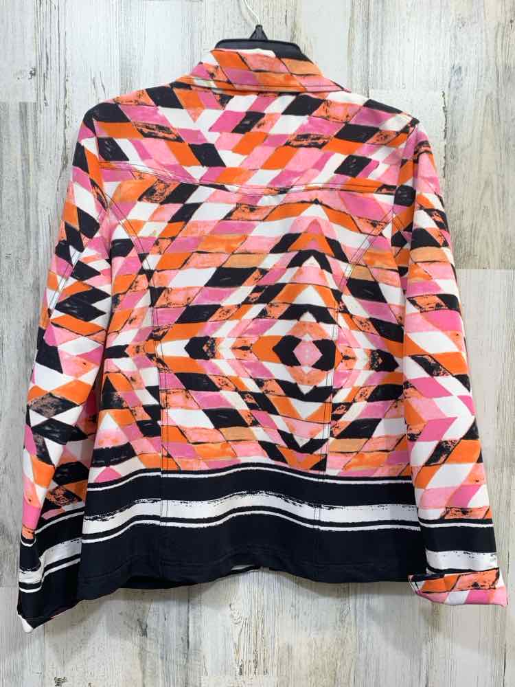 PRE-OWNED ERIN LONDON JACKETS / COATS Size S WHITE/BLACK/PINK/PEACH Jacket/WHITE