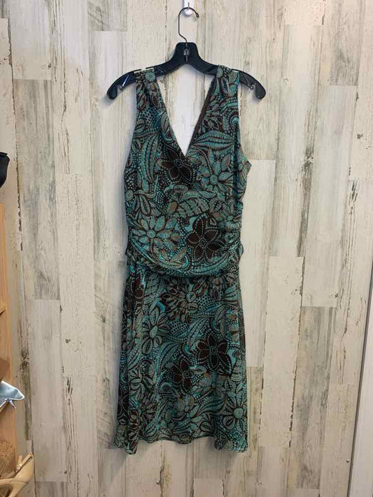 PRE-OWNED RONNI NICOLE Dresses and Skirts Size 14 BRN/BLU Floral Dress