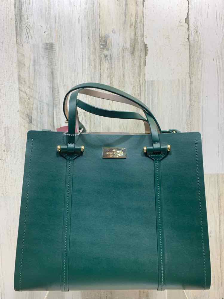 PRE-OWNED KATE SPADE Forest Green Handbag/FORREST GREEN SMALL TOTE
