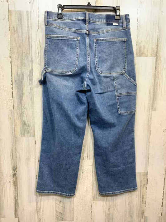 PRE-OWNED DAZE Size 10 BOTTOMS LIGHT BLUE WIDE LEG CARPENTER JEANS