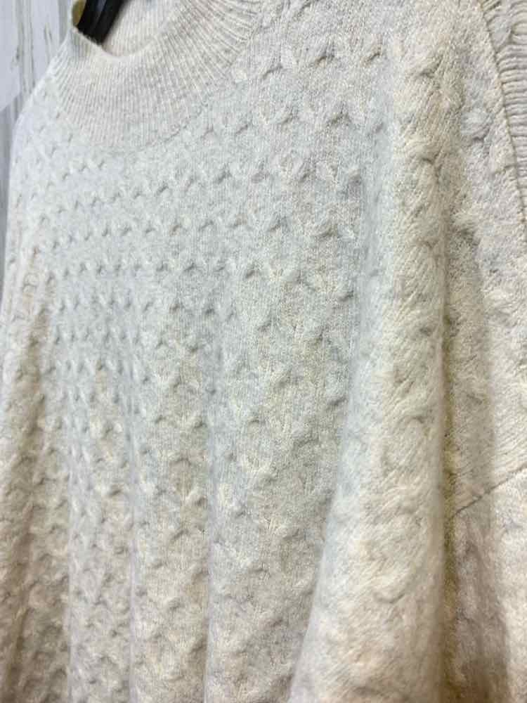 NWT ON 34TH Size XL Tops Cream HONEYCOMB LONG SLEEVE/MOCK NECK SWEATER