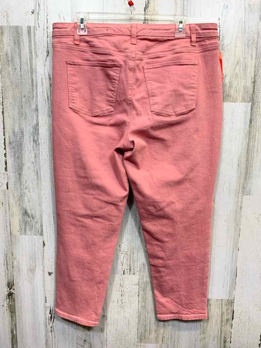 PRE-OWNED Size 16W TALBOTS BOTTOMS Pink SLIM ANKLE Pants/PETITE