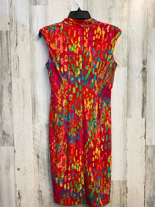 ELLEN TRACY Dresses and Skirts Size 4 RED/MULTI-COLOR BLOCKS SLEEVELESS Dress