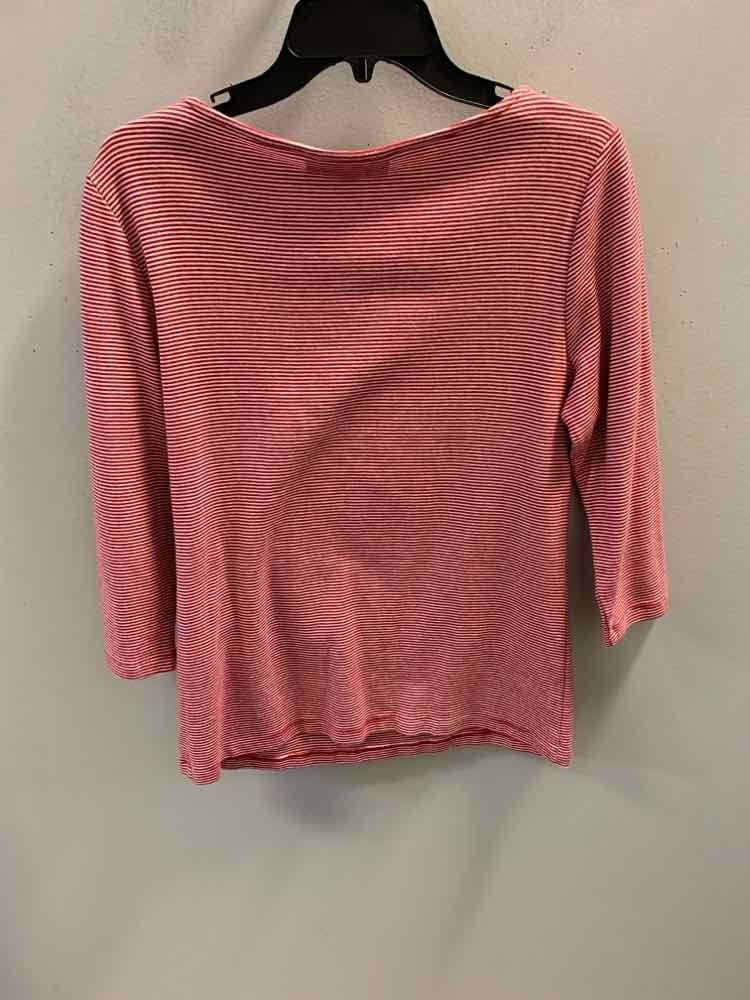 KAREN SCOTT Tops Size L RED/WHT Stripe TOP