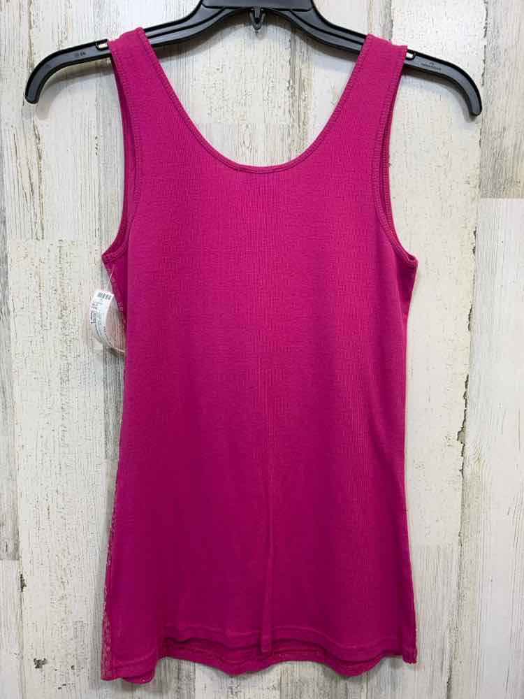 NWT CRISTINA Tops Size L Fuschia SEQUINED TANK TOP Tank Top/FUCHSIA SEQUINED TAN