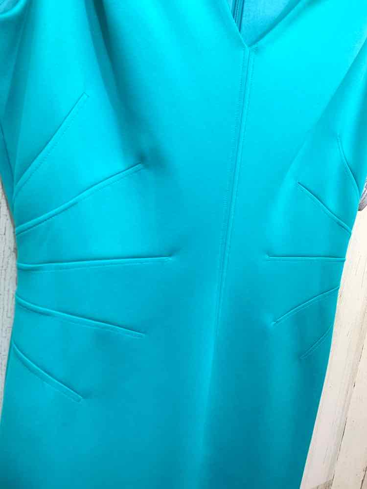 PRE-OWNED TOMMY HILFIGER Dresses and Skirts Size 10 Teal Solid SHEATH Dress/TEAL