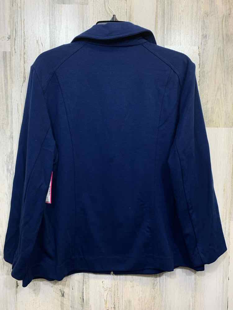 PRE-OWNED N TOUCH JACKETS / COATS Size LP Navy Solid JACKET Jacket/NAVY BLUE JAC