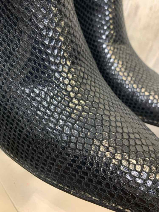 FRANCO SARTO SHOES Shoe Size 11 Black SNAKE PRINT Boots