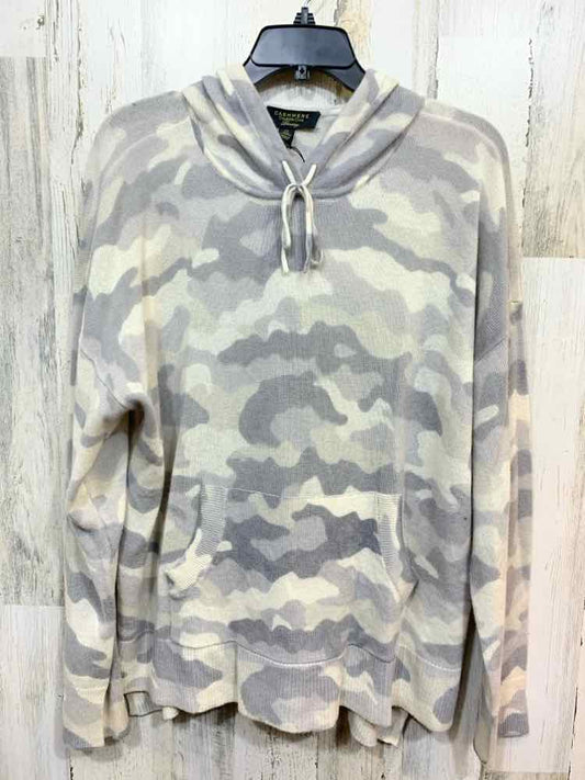 NWT CHARTER CLUB Size XL Tops CRM/GRAY Cashmere LONG SLEEVE SWEATER