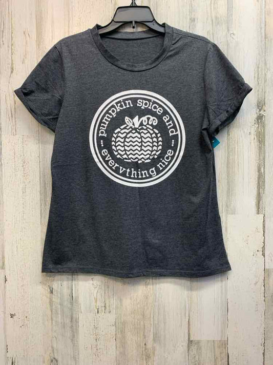 Tops Size XL GRAY/WHT T-SHIRT T-shirt