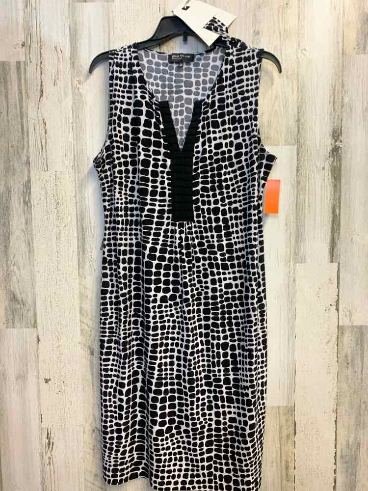 JONES NEW YORK Dresses and Skirts Size L BLK/WHT SPOTS SLEEVELESS Dress