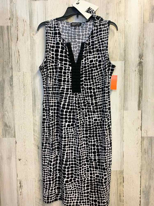 JONES NEW YORK Dresses and Skirts Size L BLK/WHT SPOTS SLEEVELESS Dress