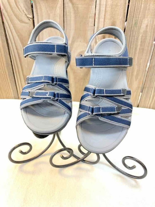 DREAM PAIRS SHOES 8 GRY/NVY Sandals