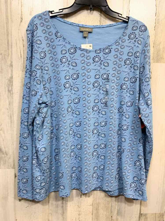 NWT STYLE & CO/LONG SLEEVE PRINTED PATTERN SCOOP NECK