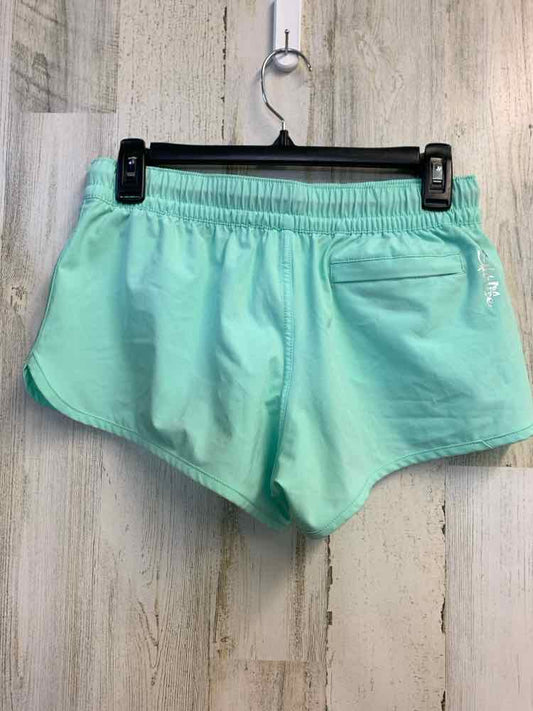 PRE-OWNED Size S SALT LIFE BOTTOMS AQUA Solid ACTIVEWEAR Shorts/AQUA S-ACTIVE WE