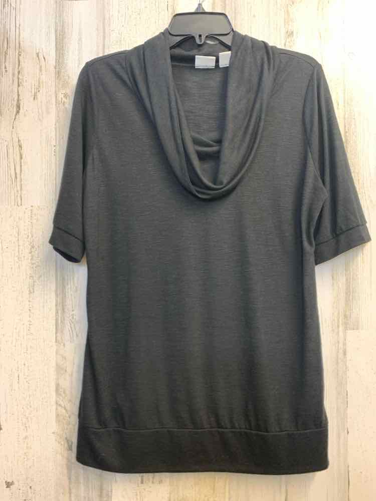 CATO Tops Size L Black COWL NECK TOP