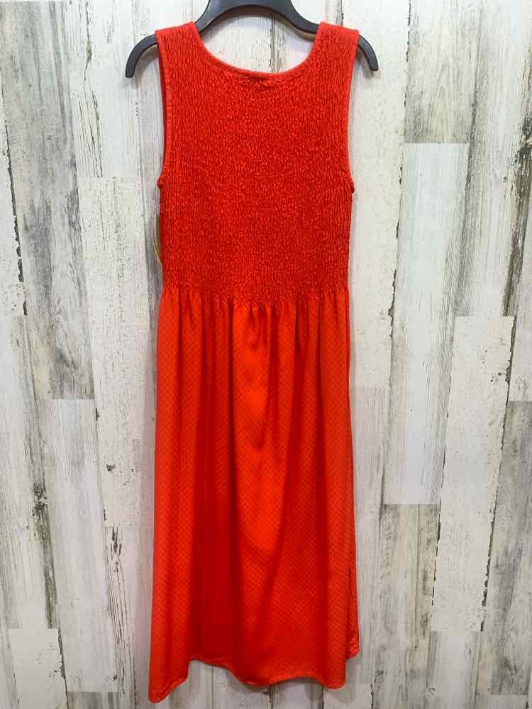 PRE-OWNED CROFT & BARROW Dresses and Skirts Size S RED ORANGE RIBBED MAXI Dress/
