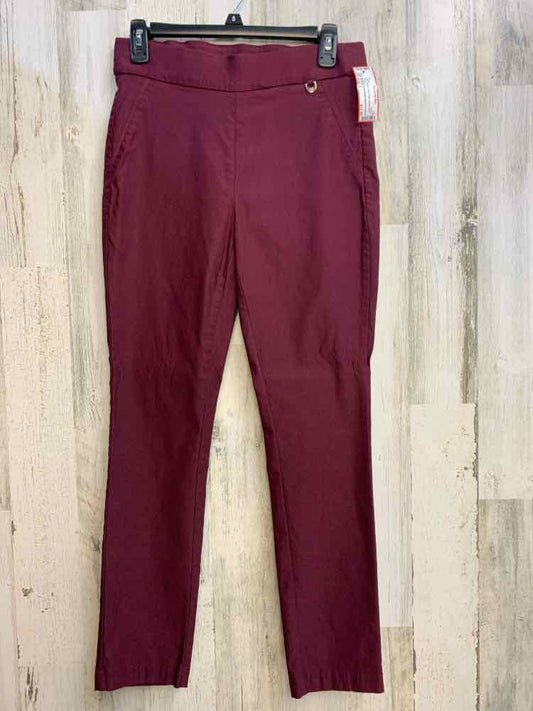 PRE-OWNED Size 6 RAFAELLA BOTTOMS BURGANDY SLIM LEG Pants/ELASTIC WAISTBAND