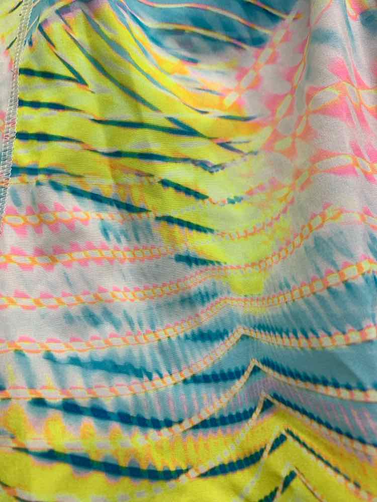 NWT AVIA Activewear S NEON/BRIGHT PINK/BLUE/WHITE LINES Activewear Bottom/RUNNIN