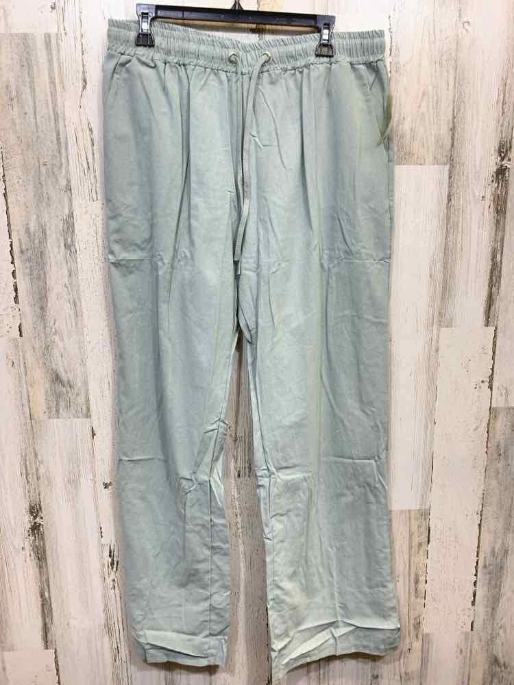 NWT Size 2XL ECUPPER BOTTOMS Gray Solid CAPRI Pants/WIDE LEG CAPRI PANTS