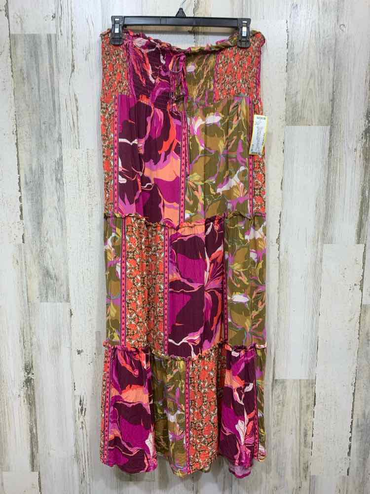 PRE-OWNED SO L Dresses and Skirts PURPLE/OLIVE/ORANGE/WHITE Floral MAXI Maxi/FLO