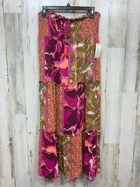 PRE-OWNED SO L Dresses and Skirts PURPLE/OLIVE/ORANGE/WHITE Floral MAXI Maxi/FLO