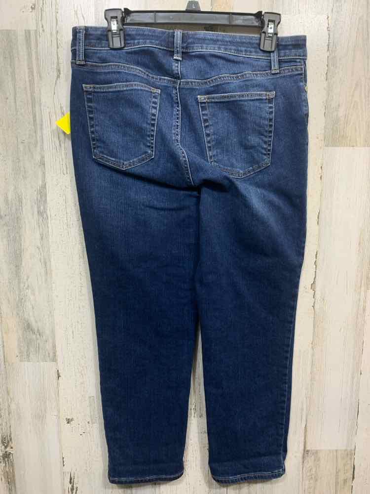 PRE-OWNED Size 8 TALBOTS/STRAIGHT CROP CAPRI DENIM PANTS