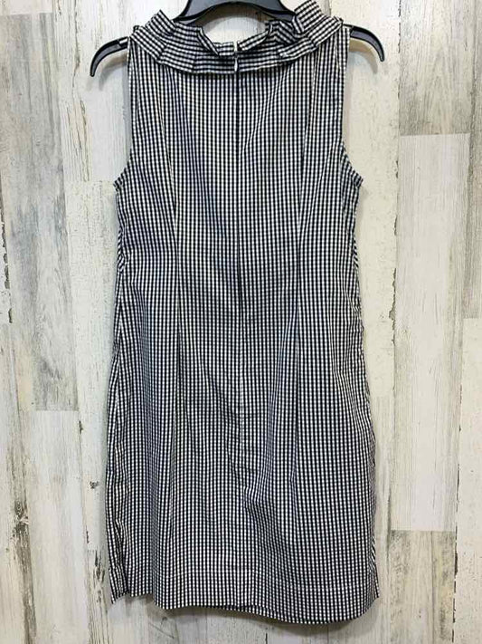 PRE-OWNED TALBOTS Dresses and Skirts Size 4 WHITE/BLACK Checkered SHEATH Dress/W