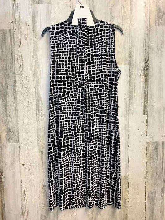 JONES NEW YORK Dresses and Skirts Size L BLK/WHT SPOTS SLEEVELESS Dress