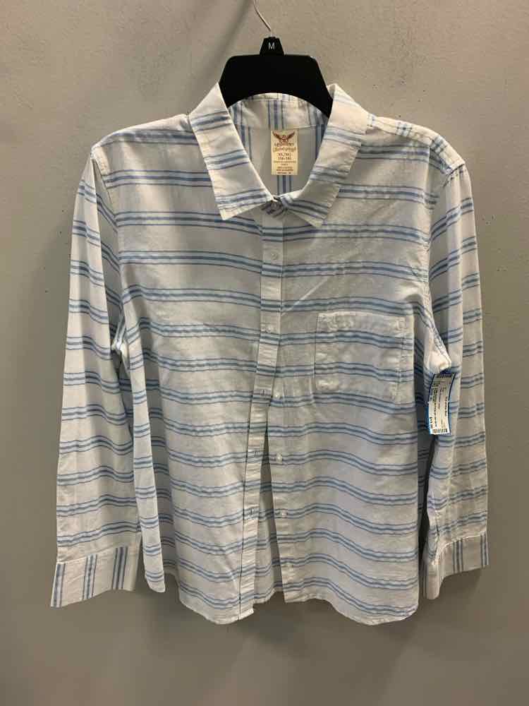 FADED GLORY Tops Size XL BLU/WHT Stripe TOP