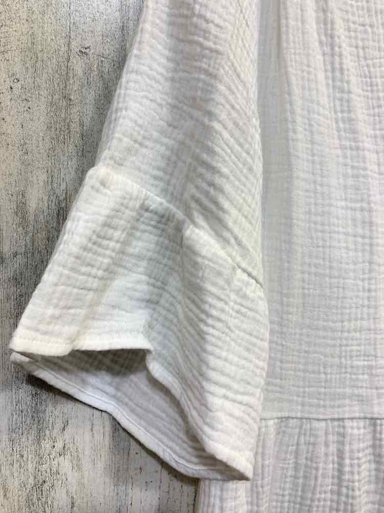 PRE-OWNED PERCEPTIONS Dresses and Skirts Size L White TIER TIERED Dress/WHITE TI