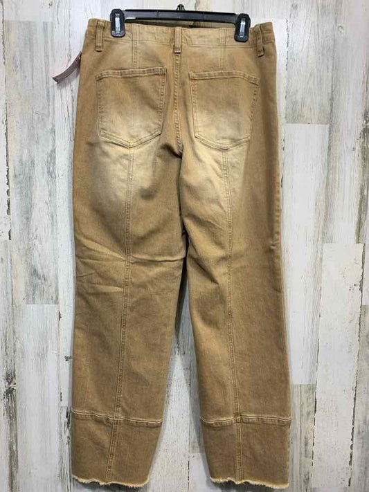 PRE-OWNED EST 1946 Size 12 BOTTOMS MID-RISE WIDE-LEGGED BROWN JEANS