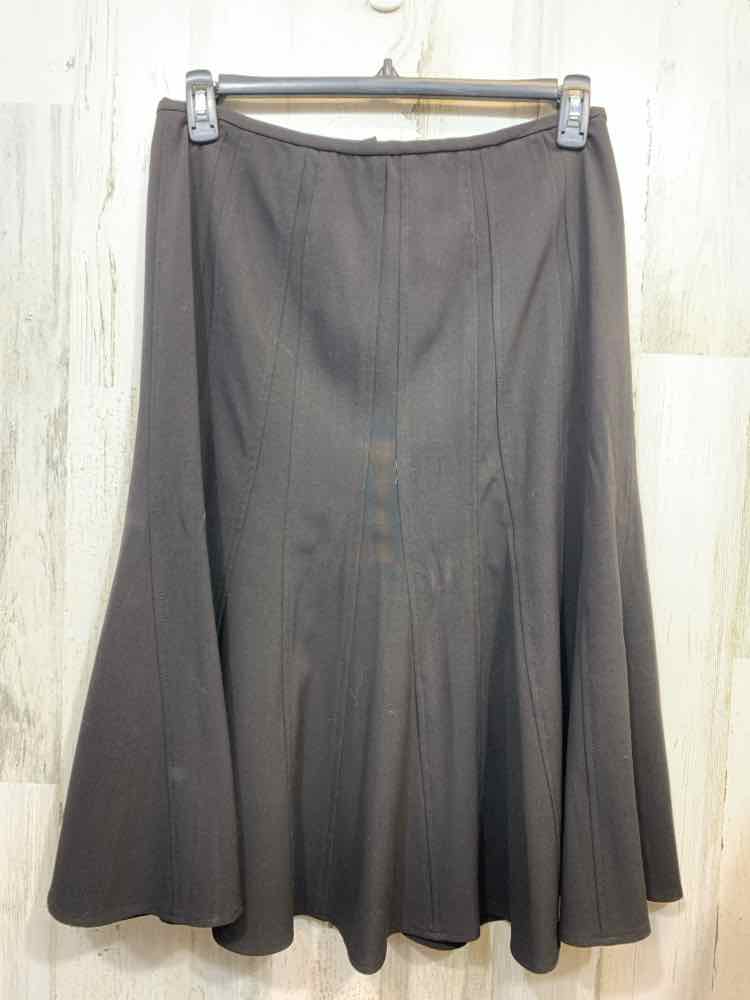 PRE-OWNED LARRY LEVINE BOTTOMS Size 10 MIDI Skirt/STRETCH A-LINE