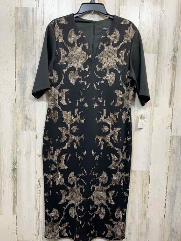 NWT CONNECTED Size 16 Dresses and Skirts BLK/BGE 3/4 SLEEVE Dress