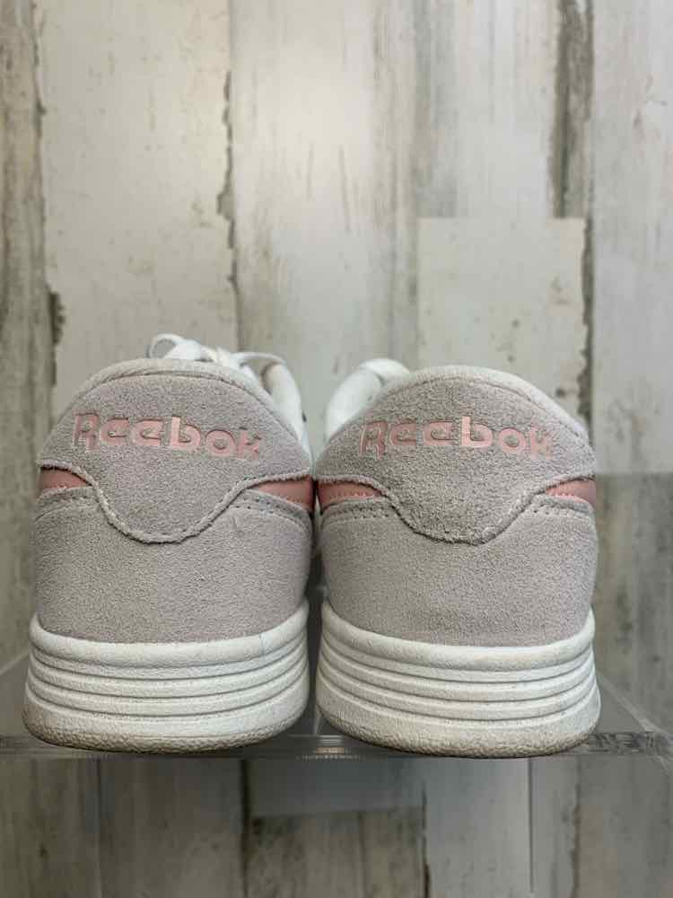 PRE-OWNED REEBOK SHOES 7 WHT/PINK Shoes/SUEDE SNEAKERS