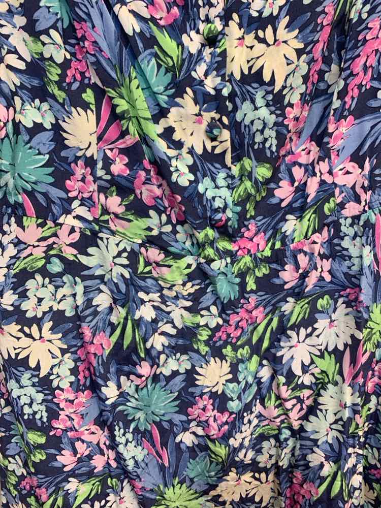 NWT GAP Dresses and Skirts Size L NAVY/AQUA/GRN/PINK/WHT Floral A-LINE Dress/A-L