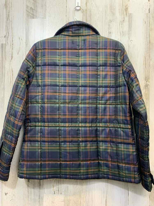 LAUREN RALPH LAUREN JACKETS / COATS Size L NAVY/GRN/BLU Plaid JACKET Jacket