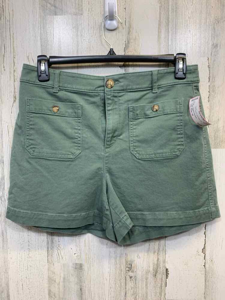 PRE-OWNED Size 10 LOFT BOTTOMS OLIVE SQUARE POCKETS SHORTS