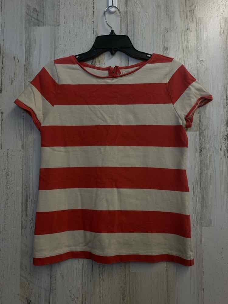 LOFT Tops Size M RED/CREAM Stripe SHORT SLEEVES TOP