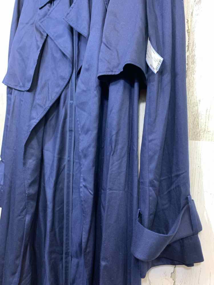 NWT ON 34TH Size S JACKETS / COATS Navy LONG SLEEVES FLAP TRENCH COAT