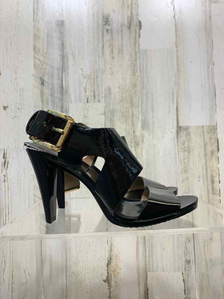 PRE-OWNED MICHAEL KORS SHOES Shoe Size 8.5 Black PATENT LEATHER High Heel/BLACK